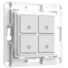 Shelly Wall Switch 4 - Pulsanti filari da parete 4 tasti bianco con supp relè