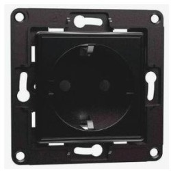 Shelly Wall Socket 1, Presa a muro EU/Schuko Nera
