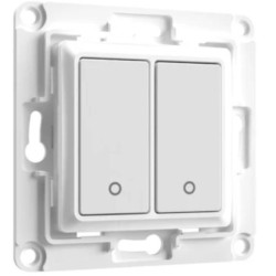 Shelly Wall Switch 2 - Pulsanti filari da parete 2 tasti bianco con supp relè