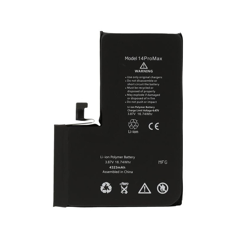 IP 14 Pro Max Batteria Diagnostica 4323 mAh Nero S+