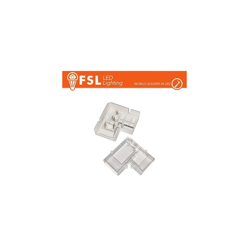 Connettore angolare 90° per strisce LED COB 220V e COB 24V