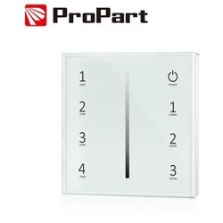 Telecomando da Parete RF 1 Canale - 4 Zone, Bianco, a Batteria