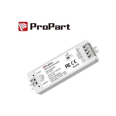 Ricevitore DIM RF 3 Canali - 12/24V DC, 4A/Canale