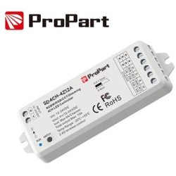 Ricevitore DIM RF LED - 4 Canali, 3A/12A, 12-24VDC