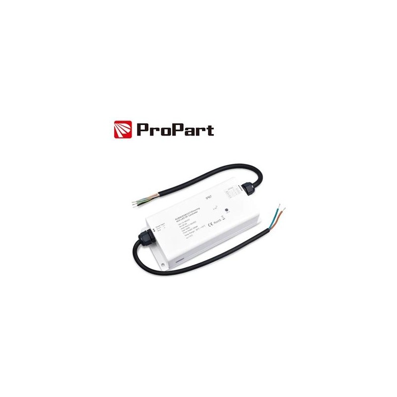 Ricevitore Controller RGB/RGBW IP67 - 4 Canali, 5A/Canale, 12-36V DC RF