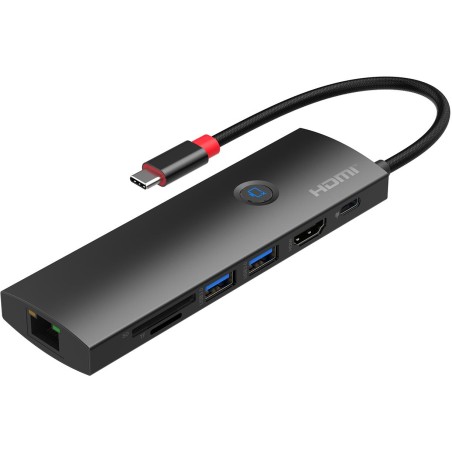 USB-C to HDMI 4K@60Hz(4:4:4) + USB3.2 GEN1(5Gbps) x2 + SD3.0