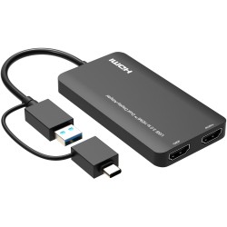 USB 3.0 (USB-A or USB-C) to Dual HDMI Video Graphics Adapter 