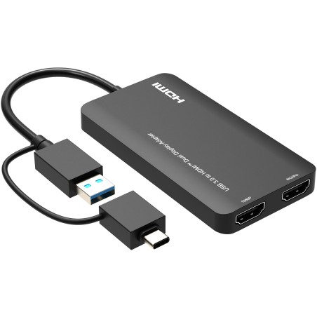 USB 3.0 (USB-A or USB-C) to Dual HDMI Video Graphics Adapter 