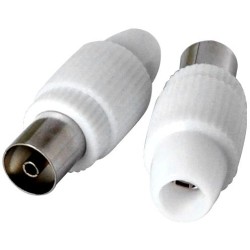 2x Presa antenna TV 75 Ω 9.5mm new