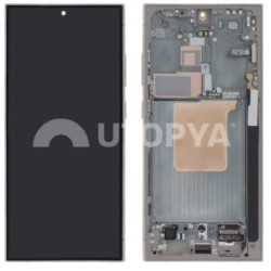 Galaxy S24 Ultra (S928B) Display a schermo intero grigio titanio con cornice
