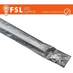 KIT PROFILO ALLUMINIO 6063 - U 2m SILVER - cover opale 2000*9.5*19.5