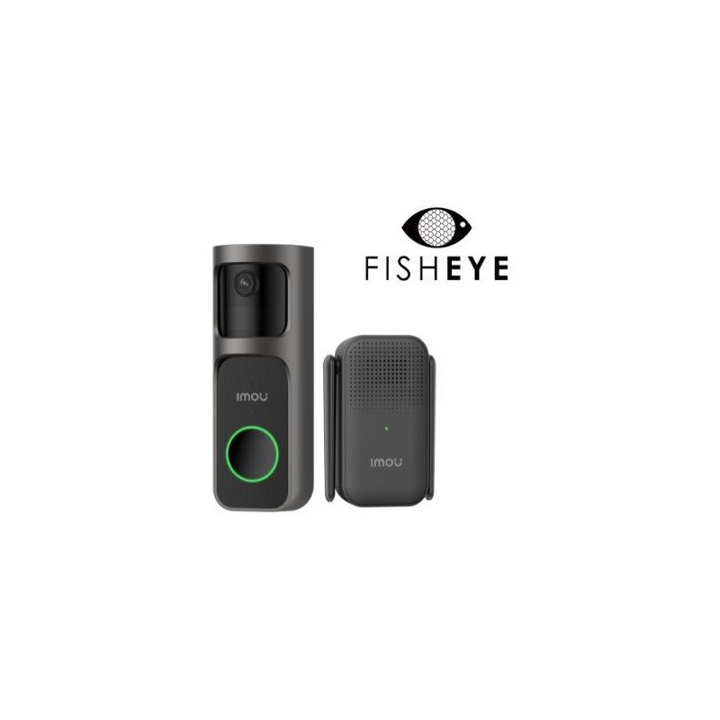 Imou Kit Videocampanello 3S a batteria 2.5K con lente FISHEYE + cicalin wireless