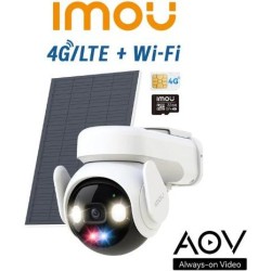 Imou Kit Telecamera AOV PT a batteria 5Mp 3K Kit Wi-FI + 4G con SIM inclusa
