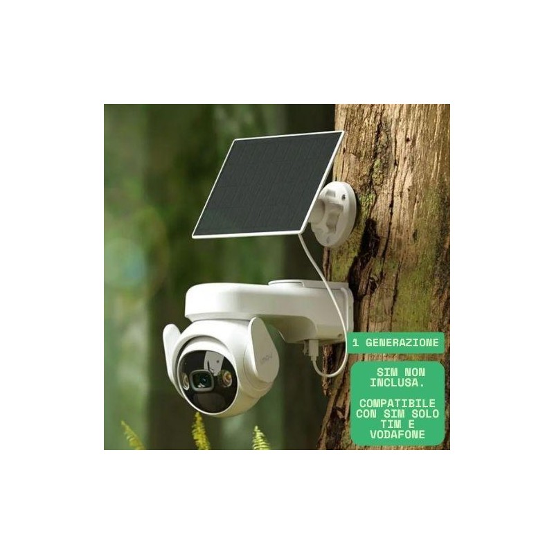 Imou Kit Telecamera Cell PT 4G 1Gen a batteria 2K 3Mp OUTDOOR 360°+ pannello sol