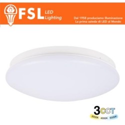 Plafoniera LED 14W Ø244*71mm - 3 in 1 CCT (3000-4000-6500K) IP44