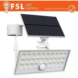Faro da esterno solare con sensore di movimento 60W (6 led) - Bianco Staccabile