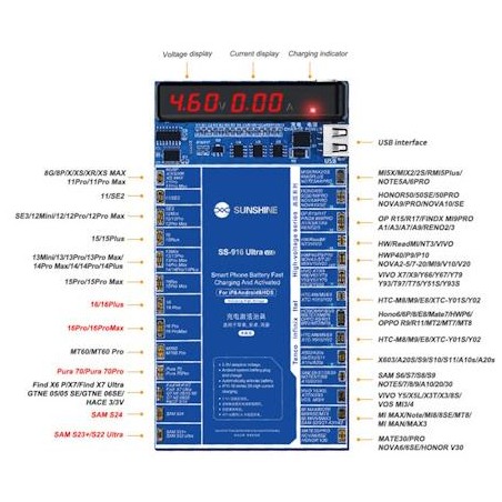Strumento di ricarica e attivazione rapida per batterie Smartphones