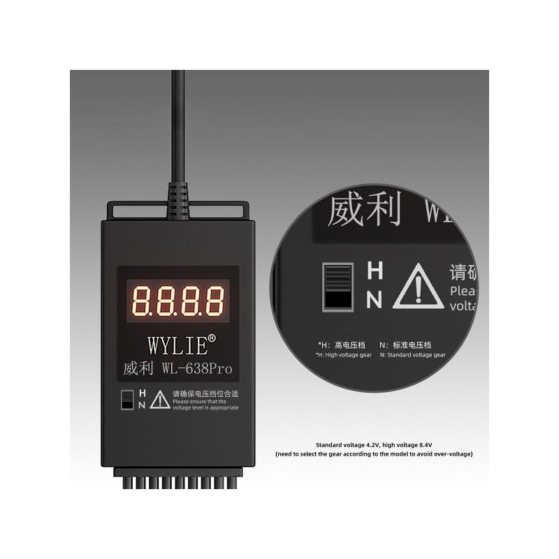 Cavo di alimentazione CC WYLIE WL-638 PRO per dispositivi iPhone e Android