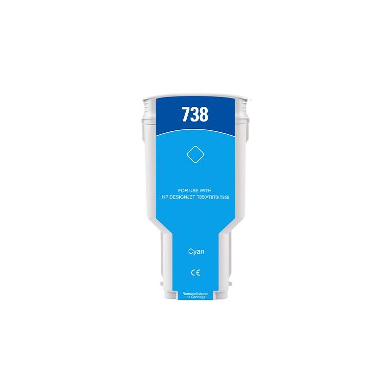 300ML Cyan Reman HP DesignJet T850,T870,XT870,XT950676M6A