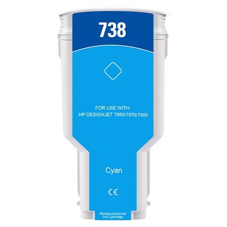 300ML Cyan Reman HP DesignJet T850,T870,XT870,XT950676M6A
