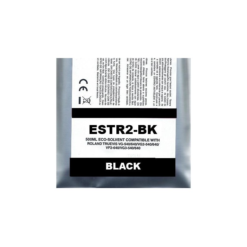 Black Pigment Eco-Solvent Ink Bag Compa Roland TrueVIS SG2,VG2,VF2,SG3,VG3500ML