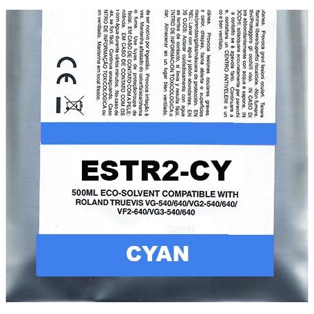 Ciano Pigment Eco-Solvent Ink Bag Compa Roland TrueVIS SG2,VG2,VF2,SG3,VG3500ML