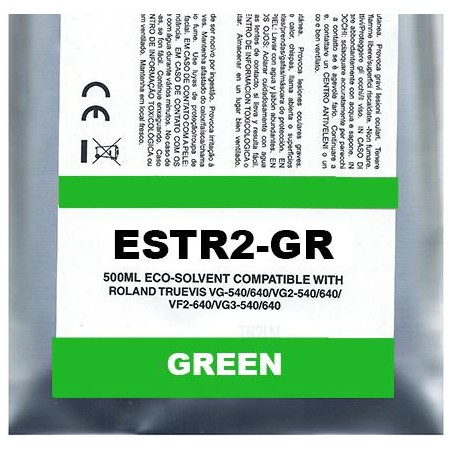 Green Pigment Eco-Solvent Ink Bag Compa Roland TrueVIS SG2,VG2,VF2,SG3,VG3500ML