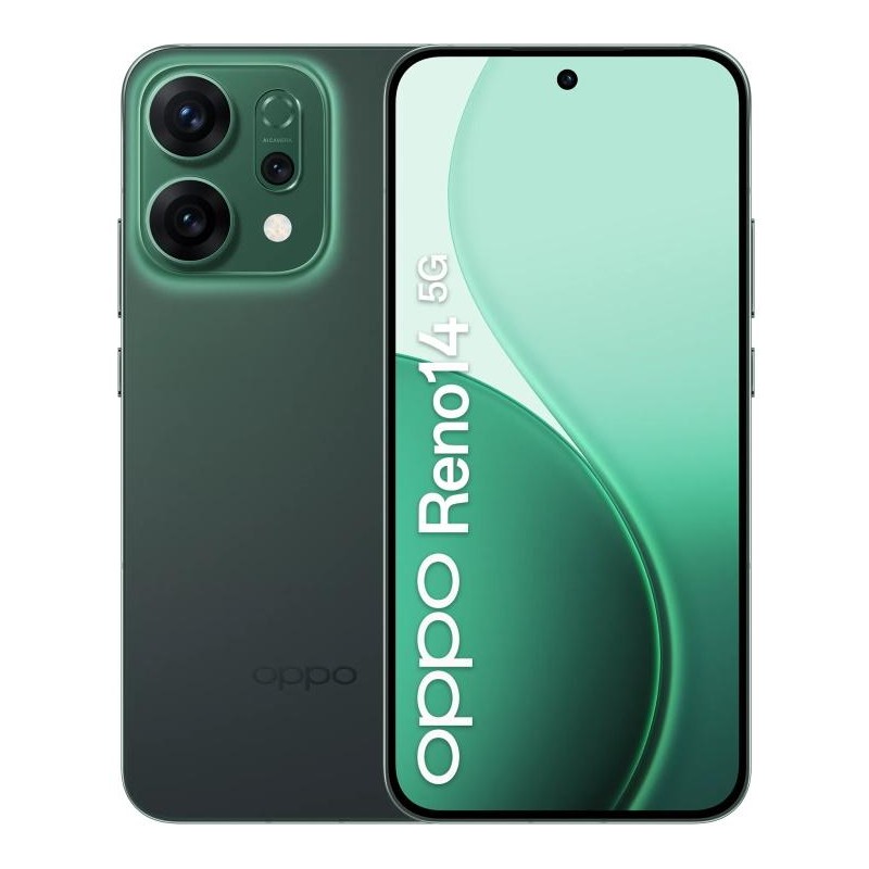 OPPO Reno14 5G 12+512GB Luminous Green Official Italia