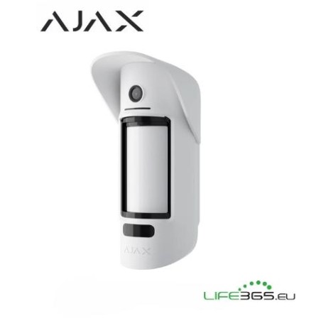 Ajax Sensore di movimento da esterno con fotocamera (MotionCam) da esterno bianc