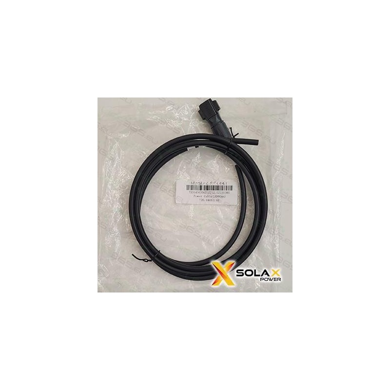 Cavo alimentazione BATTERIA INVERTER negativo (B) 2m