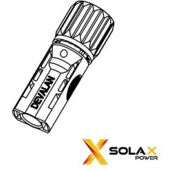 MC4 CONNETTORE x Pannello Fotovoltaico - 1100VDC 40A maschio