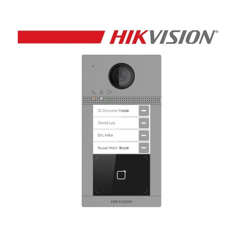 Hikvision 4 Buttons Metal Villa Door Station - DS-KV8413-WME1(C)