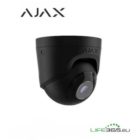 Ajax Telecamera Dome IP PoE (TurretCam) (5 Mp/2.8 mm) nero