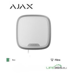 Ajax Superior StreetSiren Plus Fibra - Sirena cablata per interno/esterno bianca