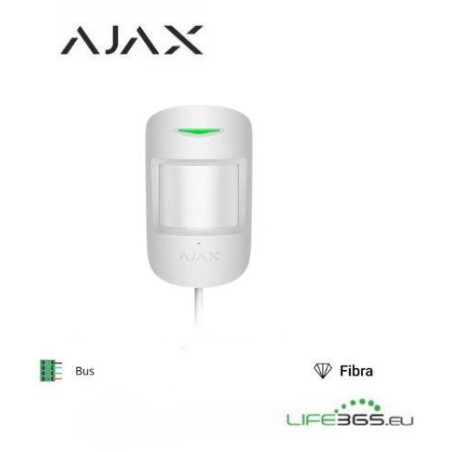 Ajax Superior MotionProtect Fibra Bianco - Rilevatore Movimento Indoor Bianco