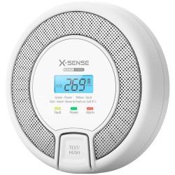 X-Sense Sensore CO-Monossido di Carbonio Autonomo a batteria sostituibile