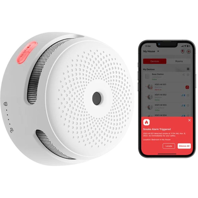 X-Sense Sensore Fumo Link+PRO a batteria sostit da connettere a centralina RF