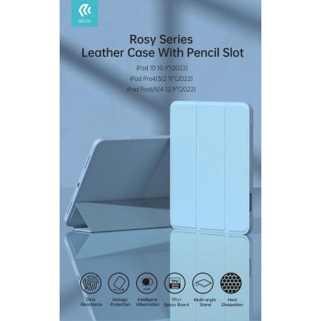 Cover Rosy per iPad 10 10.9 2022 con supporto Pencil Nera
