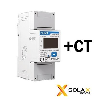 DDSU666-D-CT - Solax Meter Contatore di Energia monofase CHINT + CT
