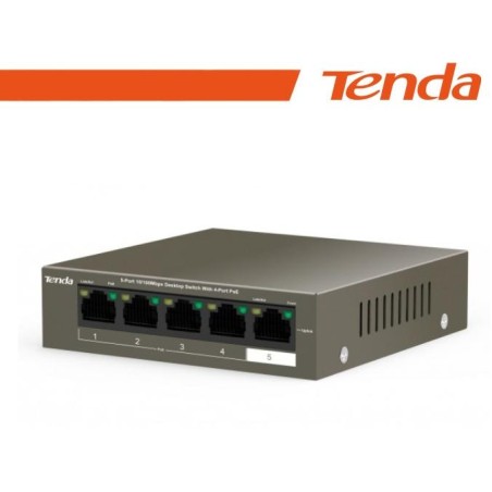 Tenda Switch Desktop 5 Porte 10/100 con 4 PoE 35W - TEF1105P-4-38W EOL