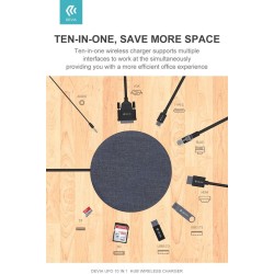 Hub da Tipo-C + Carica Wireless Ufo 10 in 1