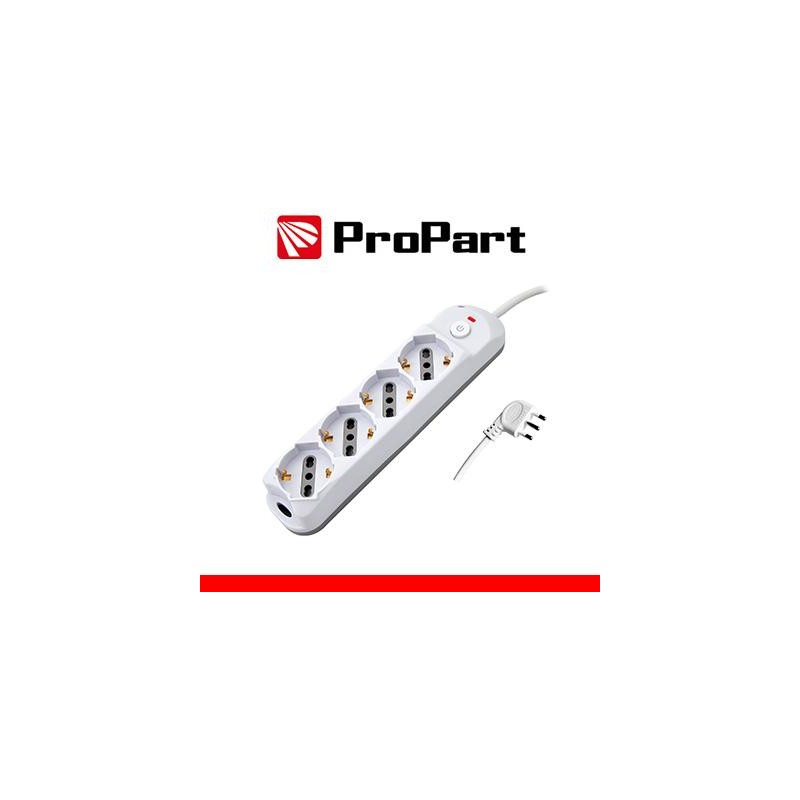 Multipresa 4pos bipasso/schuko + interrutt nuovo modello spina 16A