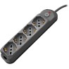 Multipresa 4pos bipasso/schuko + interrutt nuovo modello nera spina 16A