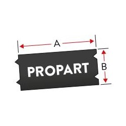 White on Black Com BMP41/51/53-19.1mmx7.6mMC-750-595-BK-WT