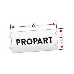 Black on White Com BMP51/53-25.4mmx7.6mMC-1000-595-WT-BK