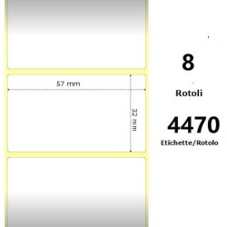 White 57x32mm,4470 Et/Rotolo Z-1000D,2.2x1.3x3 Core,circonferenza 175mm