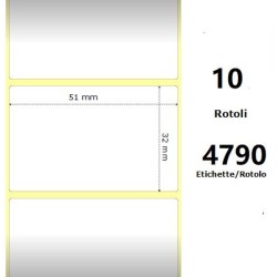 White 51x32mm,4790 Et/Rotolo Z-1000D, 2x1.3x3 Core,circonferenza 182mm