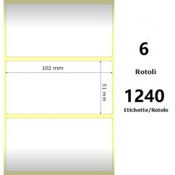 White 102x51mm, 1240 Et/Rotolo Z-2000D 4x2x 1 Core,circonferenza 106mm