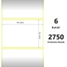 White 76x51mm, 2750 Et/Rotolo Z-2000D 3x2x3 Core,circonferenza 174mm