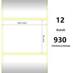 White 102x76mm, 930 Et/Rotolo Z-2000D 4x3x1 Core,circonferenza 111mm